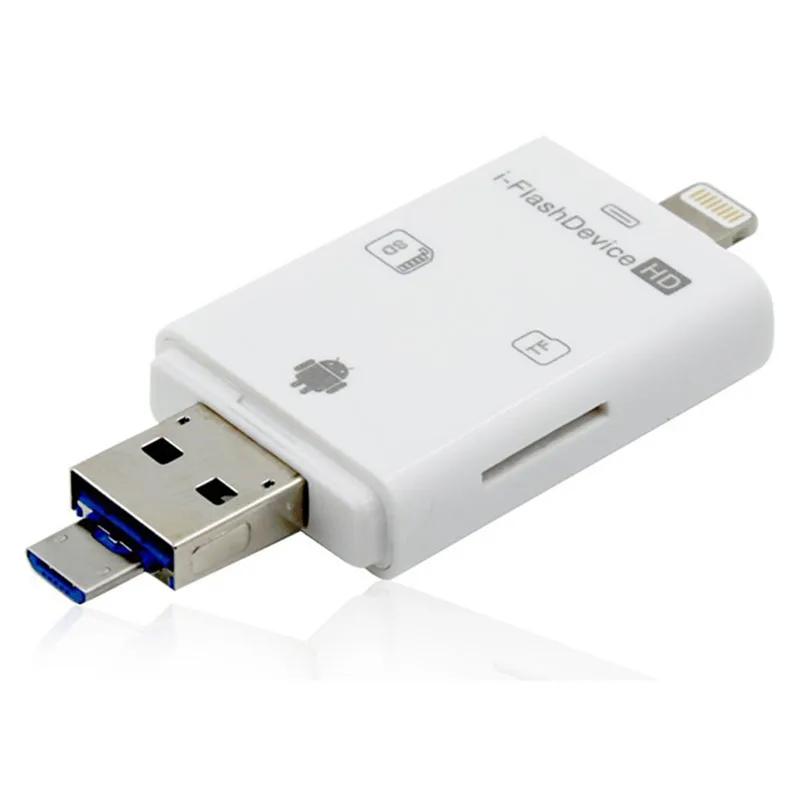 3в1 кардридер для IOS Android Windows USB 2 0 SD/Micro SD TF OTG Смарт карта памяти адаптер iPhone iPad