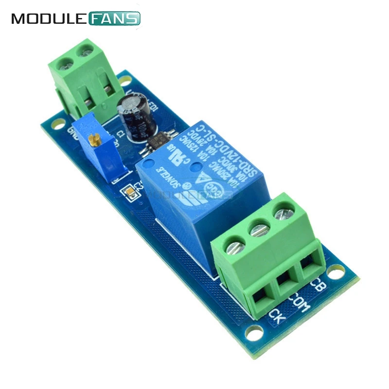 DC 12V 10A таймер задержки Переключатель Регулируемая от 0 до 10 секунд с NE555 генератор
