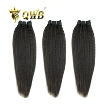 QWB Бесплатная доставка курчавые прямые 3 пучка/Лот 12 ''~ 22