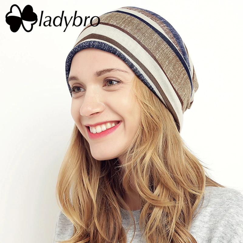 

Женская шапка Ladybro, Осенние вязаные шапки, Повседневные шапки в стиле хип-хоп, Дамский платок