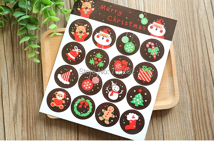 80 шт./лот диаметр 3 см милые уплотнительные наклейки Merry Christmas DIY бумажные подарочные наклейки этикетки канцелярские вечерние принадлежности(ss-1509