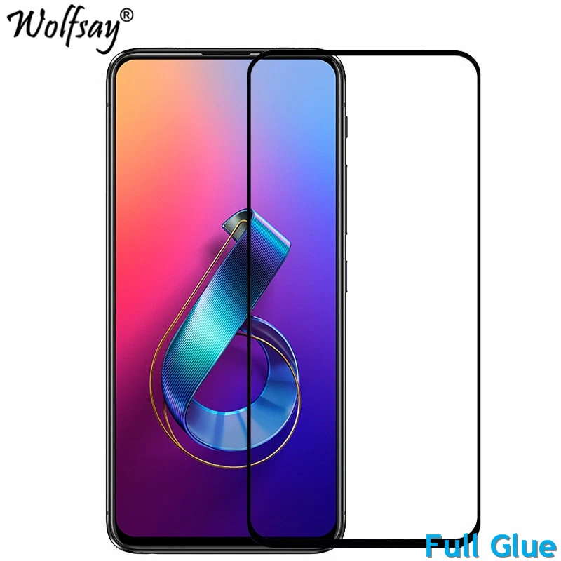 1 шт. защита для экрана с полным клеем Asus Zenfone 6 6Z ZS630KL закаленное стекло полное