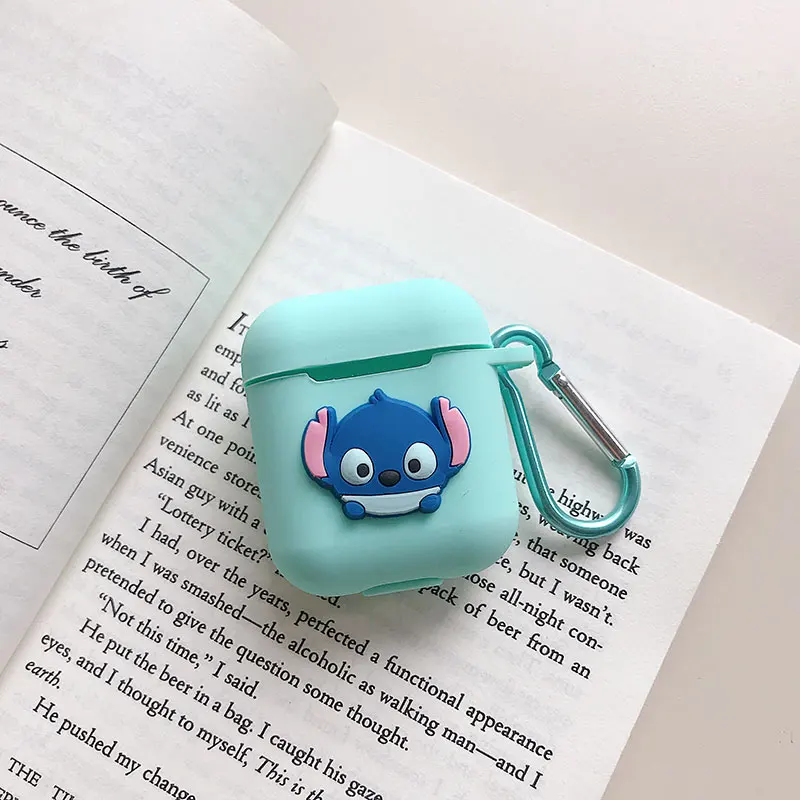 Cartoon cute Silicone Bluetooth Wireless Earphone Case for AirPods Protective Cover Apple Air Pods Charging Box |