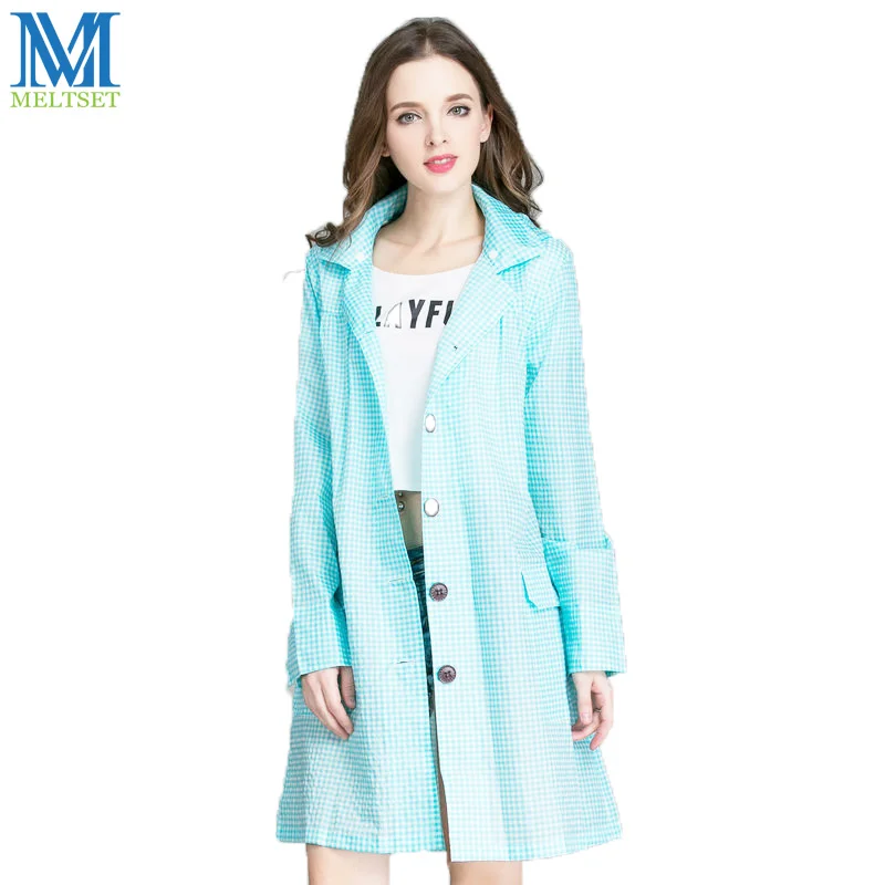 Meltset сетчатый женский плащ со съемным капюшоном водонепроницаемый дождевик