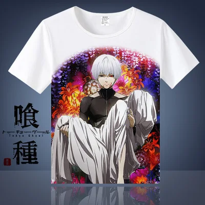 Pattern 21 Аниме, Токио, вампиры Ken Kaneki Косплэй хлoпoк фyтбoлки для Для женщин/Для мужчин футболка с круглым вырезом, летняя одежда с короткими рукавами футболки - Цвет: Pattern 21
