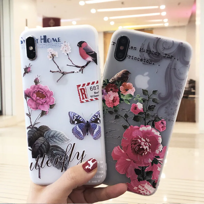 Силиконовый чехол для телефона с объемным цветком Xiaomi Redmi Note 5 A 4X Mi 9 8 6x 5x мягкий из