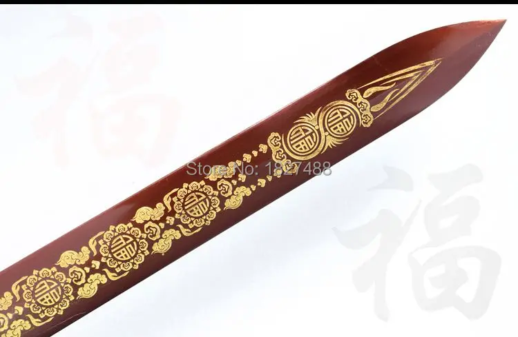 Сая рукоять из черного дерева Chinese KungFu WuShu Qing Dynasty Sword Jian Full Tang 1095 Carbon Steel