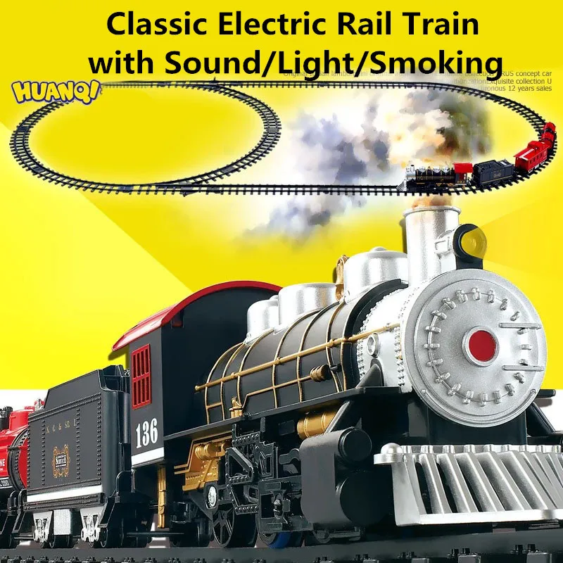 Лидер продаж 2019 классические игрушки железнодорожный поезд на батарейках
