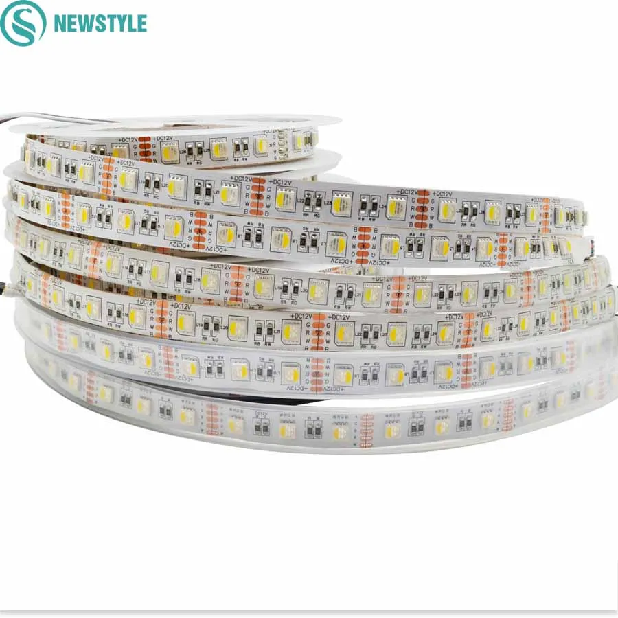Светодиодная лента 5050 SMDRGBW RGBWW 5 м 12 в пост. Тока 1 чип гибкая светодиодная RGB +