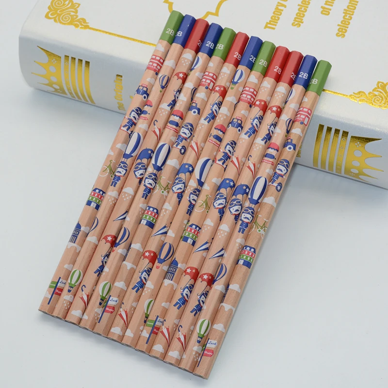 Карандаш HB 2B с рисунком из мультфильма Ляпис школьные принадлежности для детей