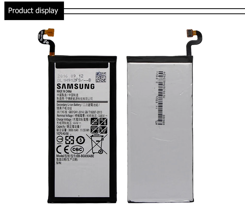 Samsung сменный аккумулятор для телефона EB-BG930ABE 3000 мАч для samsung GALAXY S7 G9300 G930F G930A G9308 SM-G9300