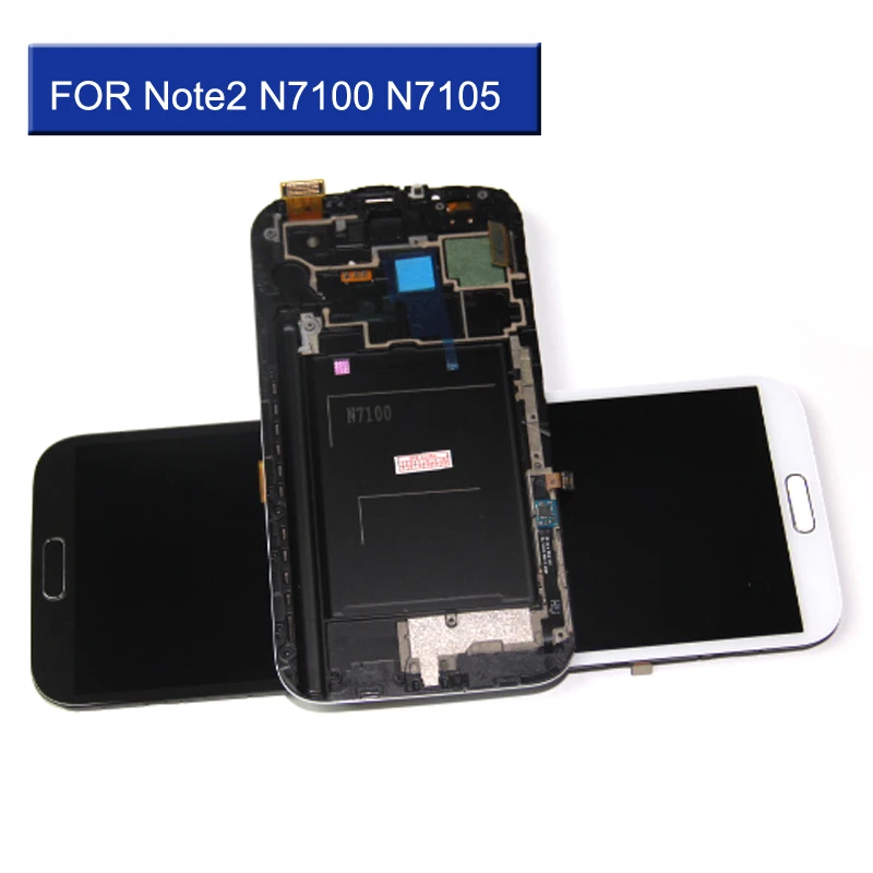 Для Samsung Galaxy Note2 N7105 Note 2 N7100 Super AMOLED ЖК дисплей сенсорный экран дигитайзер полная