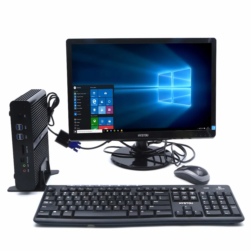 Мини ПК оконные рамы 10 Core i7 5500u Dual Lan 2 HDMI компьютер без вентилятора 8 порты usb ГБ