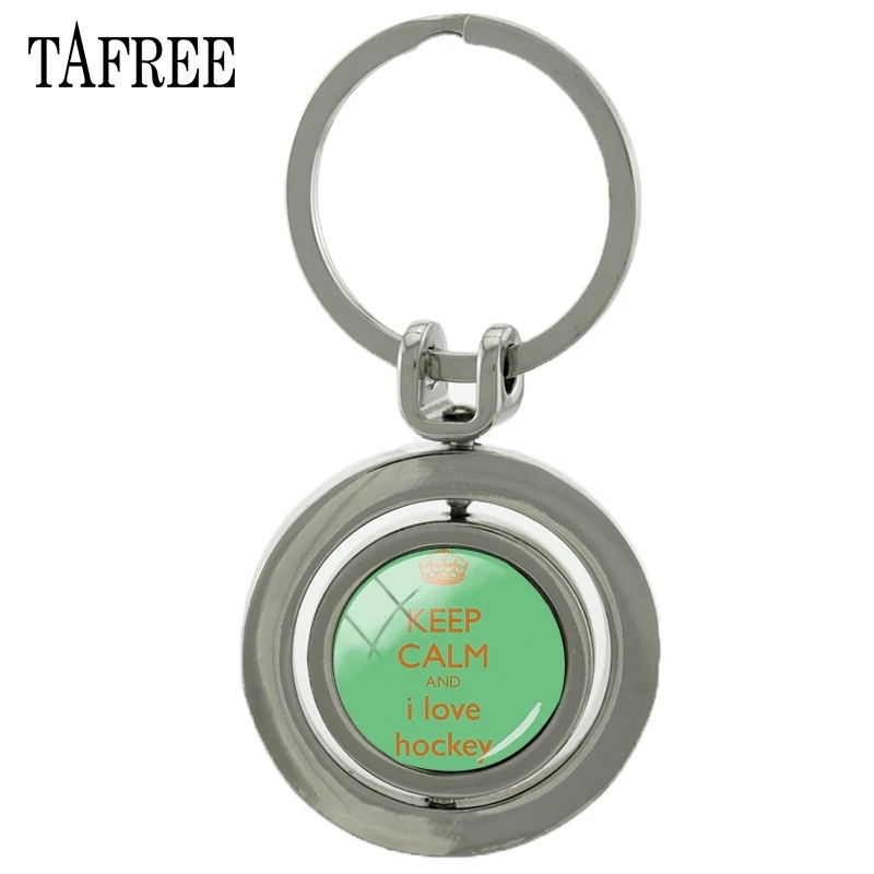 SP493 TAFREE я с надписью Love, хоккейной тематики вращающаяся подвеска брелок Мода мода кольцо для ключей брелок для ключей для Для мужчин папа автомобильный брелок для ключей с ювелирные изделия SP491 - Цвет: SP493