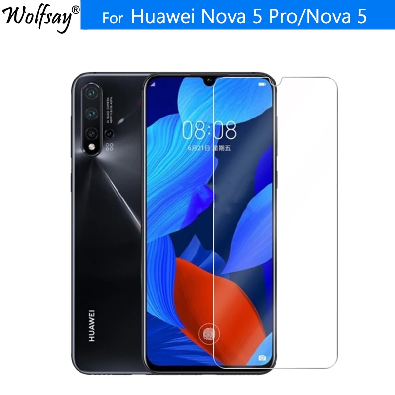 

2PCS Tempered Glass For Huawei Nova 5 Pro Screen Protector 9H Toughened Glass For Huawei Nova 5 Pro Phone Glass Film Nova 5 Pro