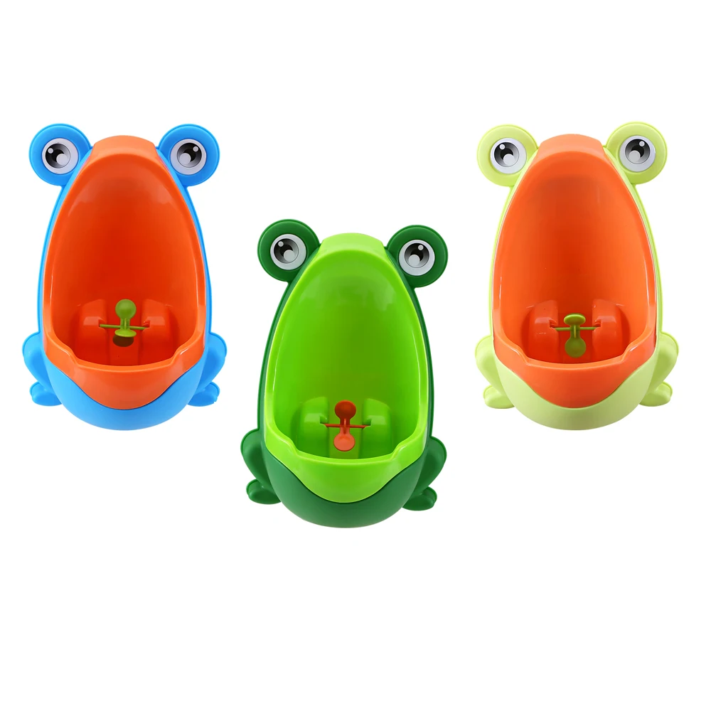 

Baby Potty Toilet Training Frog Children Stand Urine Groove Separation Urinal For Boys Pee Trainer Hook Type