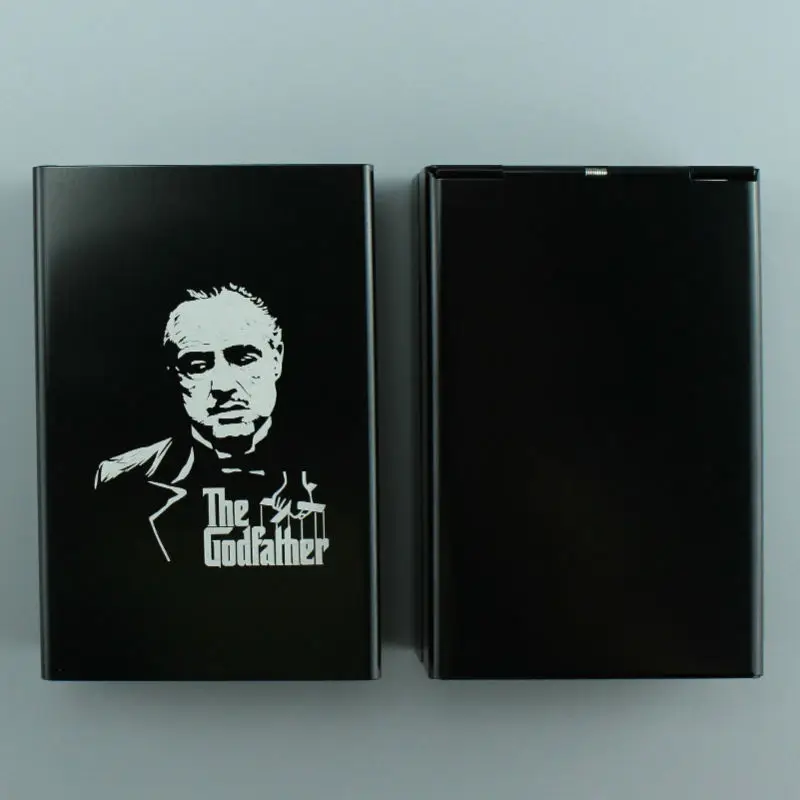 Итальянская мафия Крестный отец Голливудского кино Металлический корпус из алюминиевого сплава Дымовой подарочный набор на 20 сигаретных палочек.