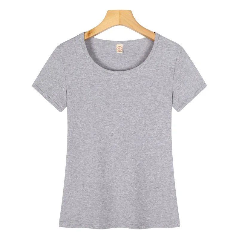 Женская хлопковая футболка с коротким рукавом и круглым вырезом|Мужские