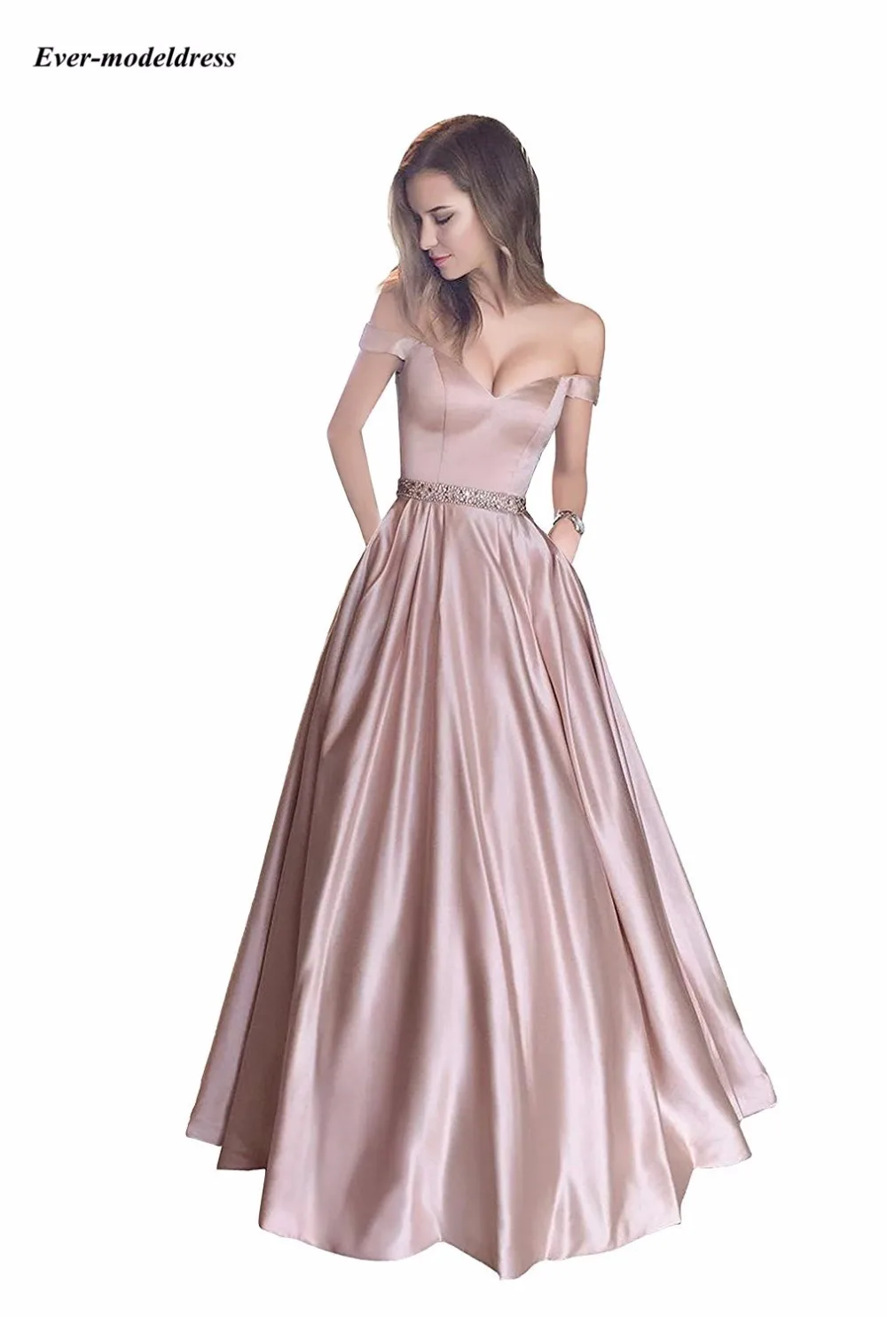 

Sexy Pink Prom Dresses 2019 Sweetheart Off Shoulder Backless A-Line Floor Length Vestidos De Festa Evening Party Gowns Cheap