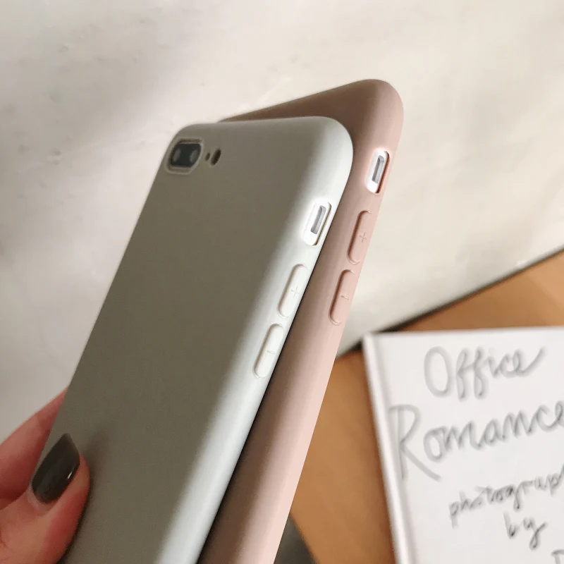 Матовый Мягкий силиконовый чехол для iPhone 5s se 6 7 8 plus Ультратонкий 11 Pro карамельного