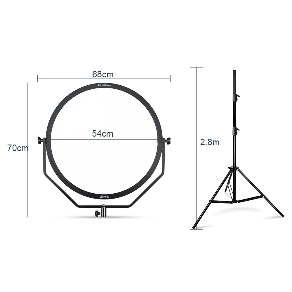 Falcon Eyes SO-68TD 68W светодиодный Panel Dimmable High CRI95 3000-5600K светильник ing Studio непресветильник