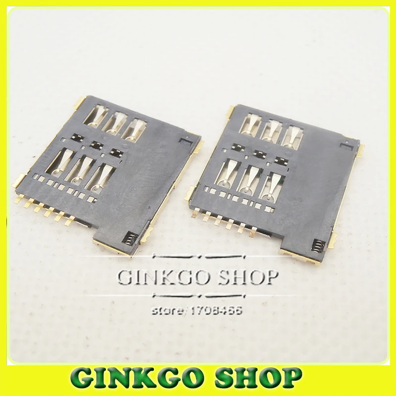 

2000pcs/lot Self Push 6P 8Holes Micro SIM Card Holder Sockect Connector for Mobile phone