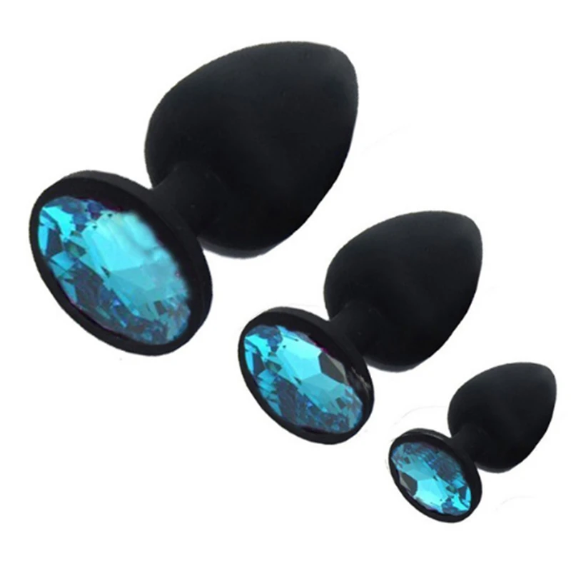 50 шт./лот безопасная Анальная пробка среднего размера со съемными кристаллами