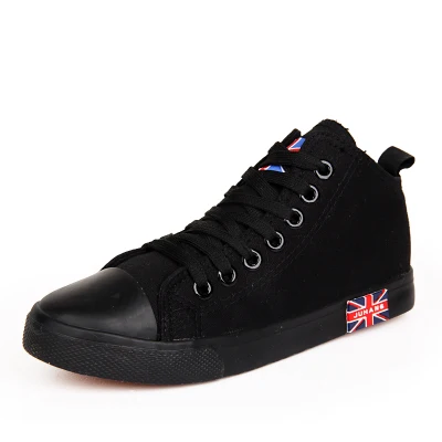 black new Кроссовки средней высоты; женские белые кроссовки; Basket Femme; женская текстильная обувь повседневная обувь для прогулки; sapato feminino zapatos mujer - Цвет: black new