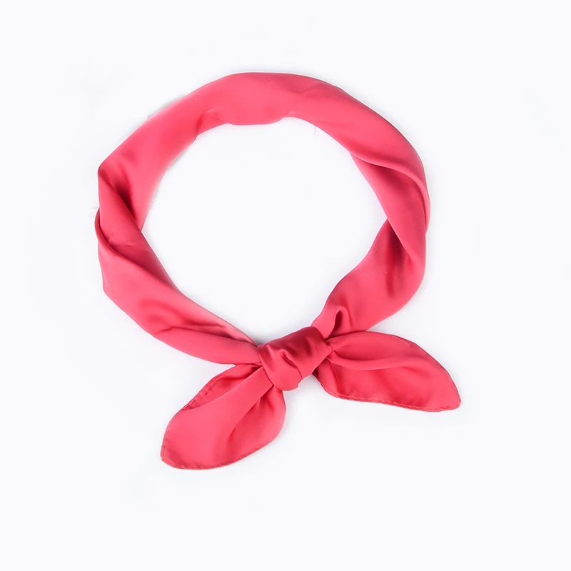2019 Hot Luxury Brand Bags Scarf Women's Silk Fashion Lady Square Scarves Soft Shawls Pashmina Solid Color Bandana 70*70cm | Аксессуары