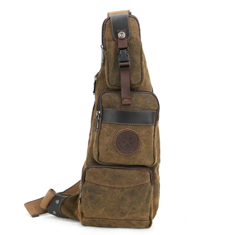 

Новинка, Мужская холщовая дорожная сумка через плечо для верховой езды, сумка-мессенджер на ремне, Повседневная нагрудная сумка