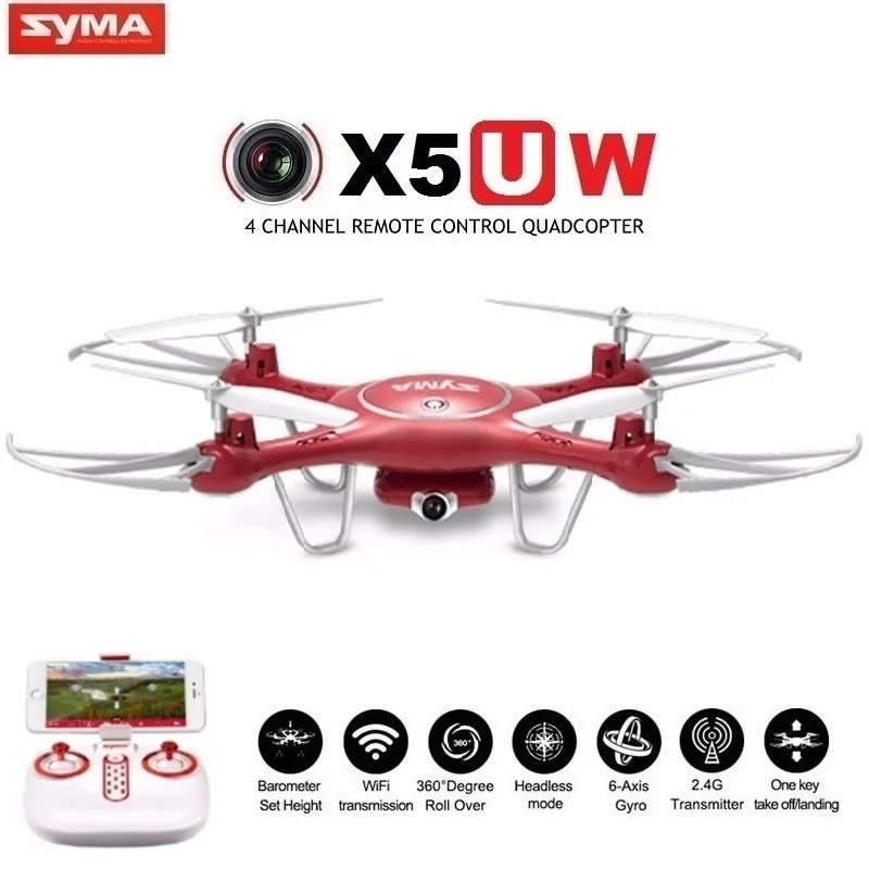 Радиоуправляемый Дрон SYMA X5UW & X5UC FPV с камерой 720 P Wi Fi 2 МП HD 4G 4 канала 6 осевой