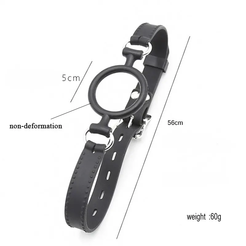 Circle &quotO&quot Sturdy Silicone Open Mouth Gag Ball For Women Restraints Sex Toy Slave Couples Bdsm Hole Ventilation |