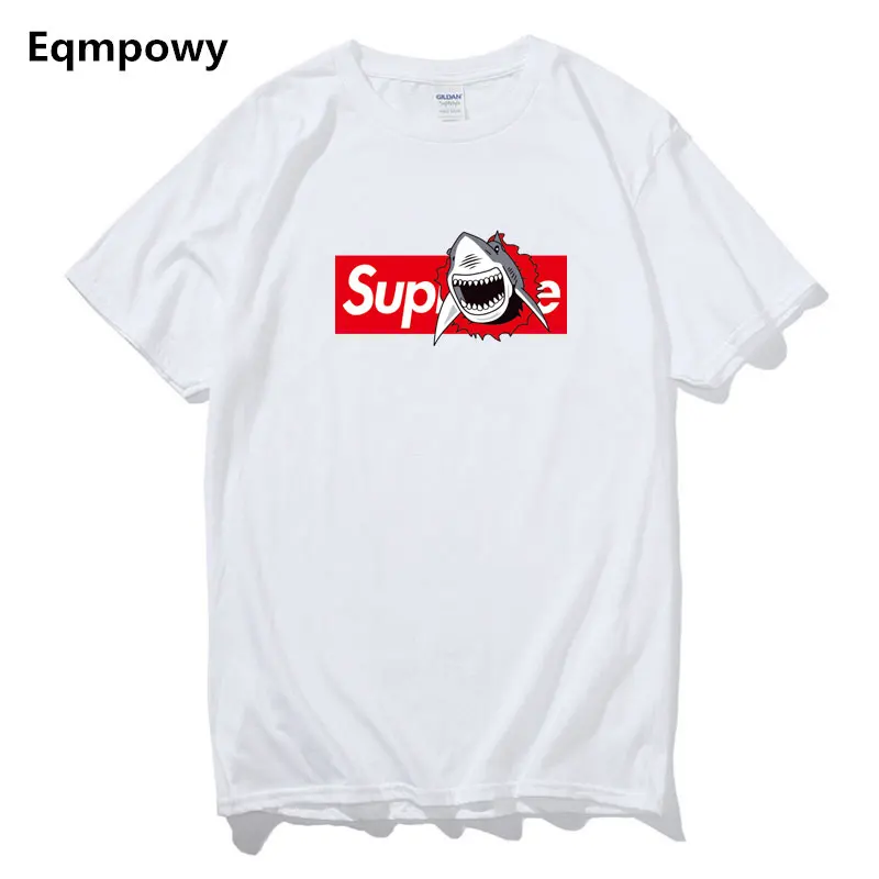 Eqmpowy модная футболка Для мужчин 2018 СУПРЕМ Футболка 100% хлопок Летние Шорты рукавом