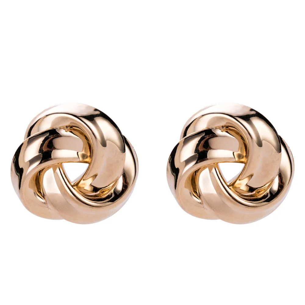 EC111 серьги-гвоздики для девочек Brinco Pendientes Bijoux металлические вращающиеся серебряные/золотые серьги-гвоздики для женщин Свадебные ювелирные изделия