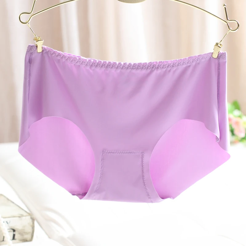 Летние шелковые сексуальные трусики нейлоновое нижнее белье женские бесшовные