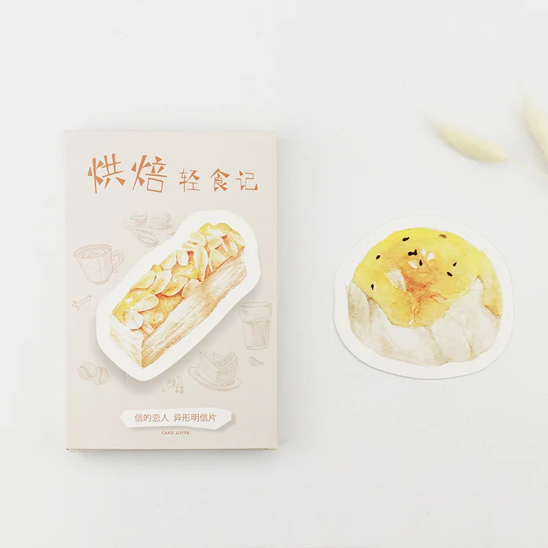 Kawaii выпечки молочные открытки милые хлебное печенье торты памятки карты DIY подарочная карта Бумага Закладка различных конструкций открытки