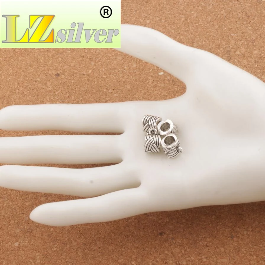 

Twist Design Connectors Bails Beads 11.4x8.1mm 200PCS zinc alloy Fit Charm European Bracelet L700