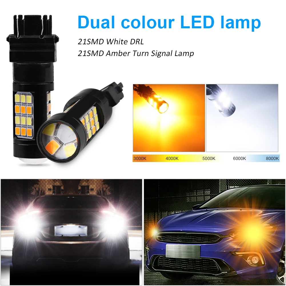 1 пара поворотники T25 3157 7443 42 SMD 12 В|Сигнальная лампа| |