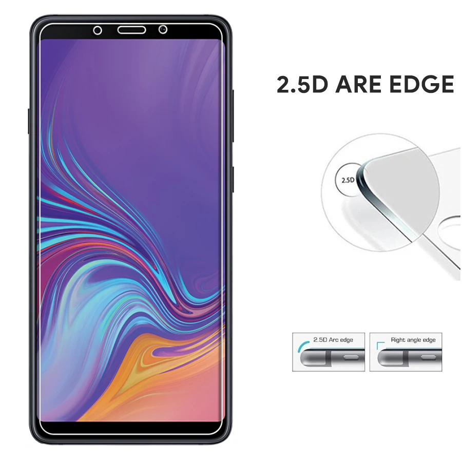 500 шт. 2.5D Закаленное стекло против царапин для Samsung A90 A80 A70 A60 A50 A40 A40S A30 A20 A20E A10