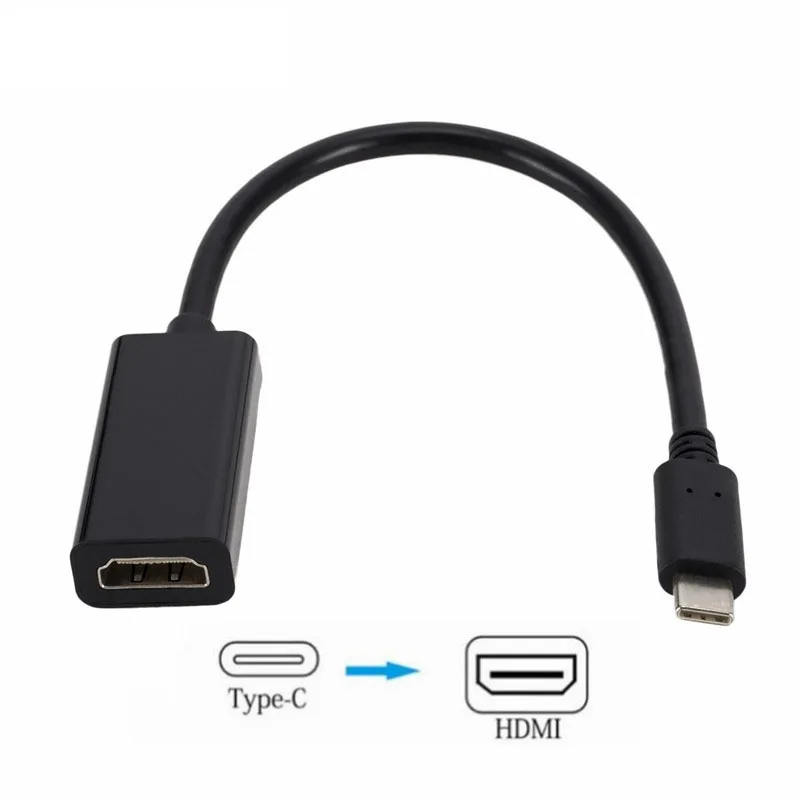 USB Type-C к HDMI HD кабель 3 1 компьютерному телефону подключен ТВ проекционный