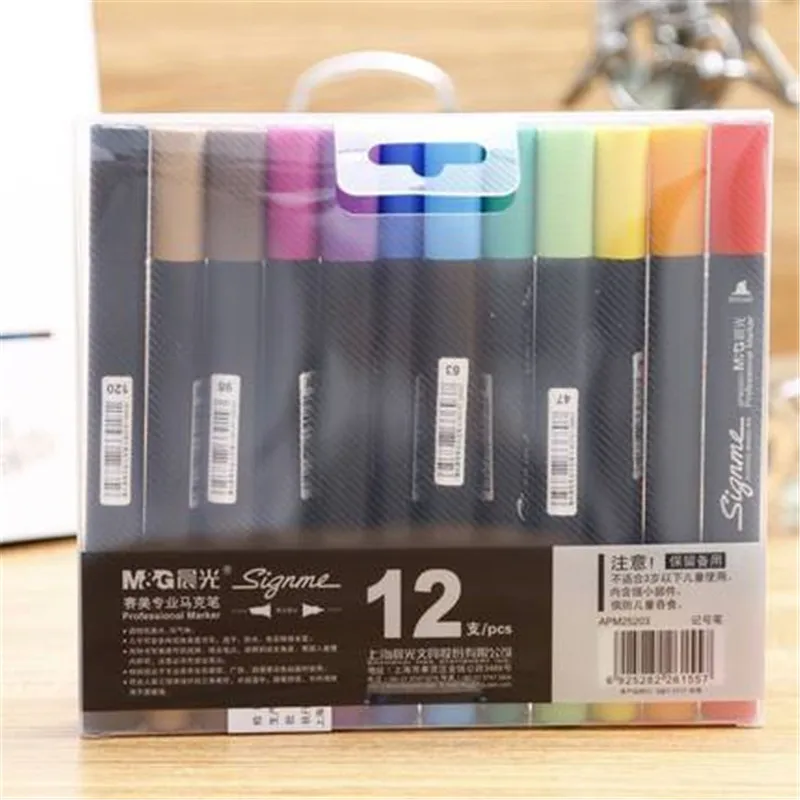 Упаковка из 6 12 арт Маркер Цветов двойная ручка Профессиональный масляной основе