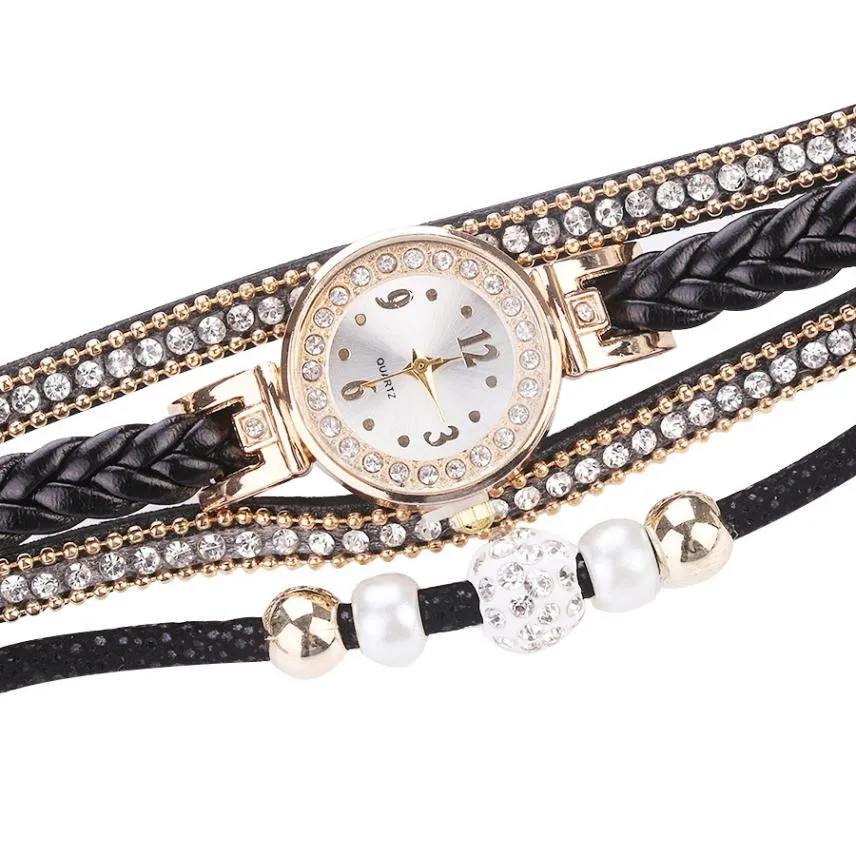 2019 новые кварцевые круглые наручные часы Reloj Mujer женский модный кожаный браслет