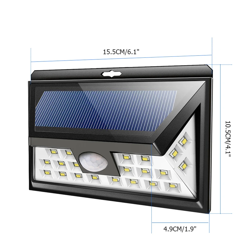 4pcs 24 LED Solar Outdoor Lighting Night Lampion Super Bright Security Motion Sensor Wall Lamp Waterproof IP65 Yard Light | Лампы и