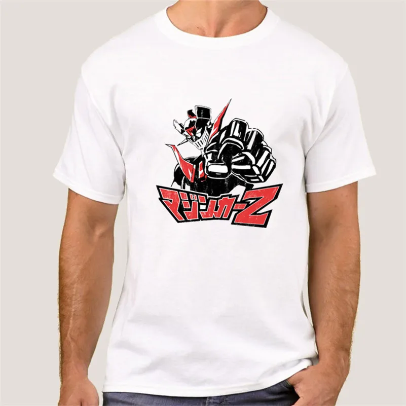 Модная аниме футболка Mazinger Z топы футболки забавная крутая мужская одежда с