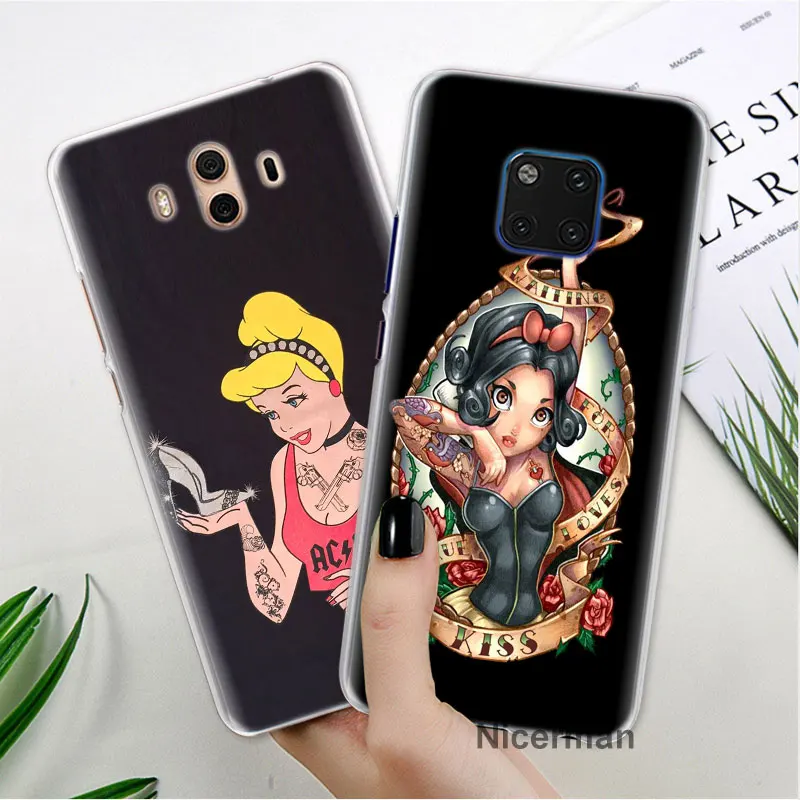 Татуировки Alice принцесса-Русалочка Ариэль чехол для телефона для huawei Коврики 20 Pro 10 20 Lite P Смарт плюс P30 Pro P30 P20 Lite чехол Co