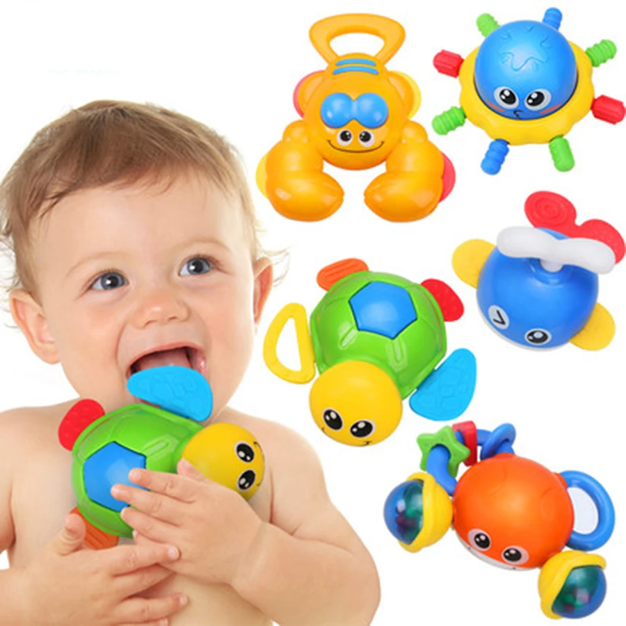 Детские погремушки мобильные Прорезыватели игрушки животные ручные