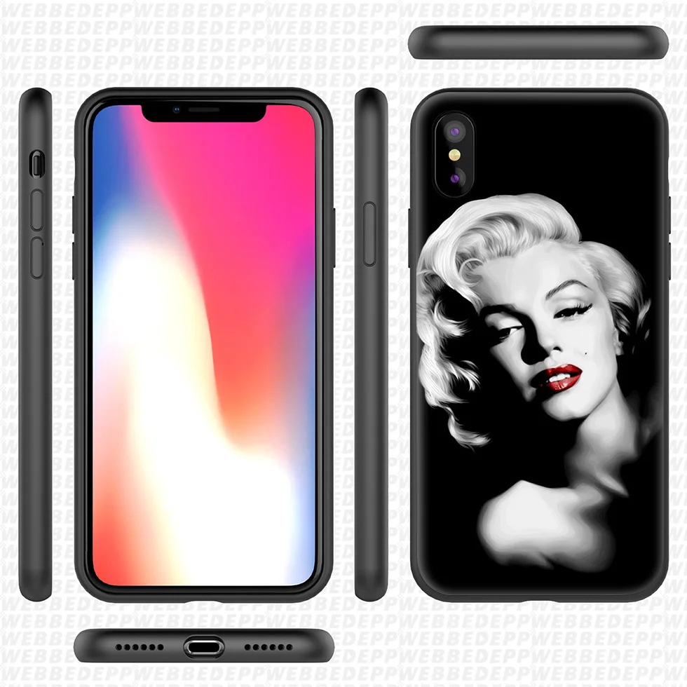 WEBBEDEPP Мэрилин Монро сексуальный мягкий силиконовый чехол для iPhone 11 Pro Xr Xs Max X или 10