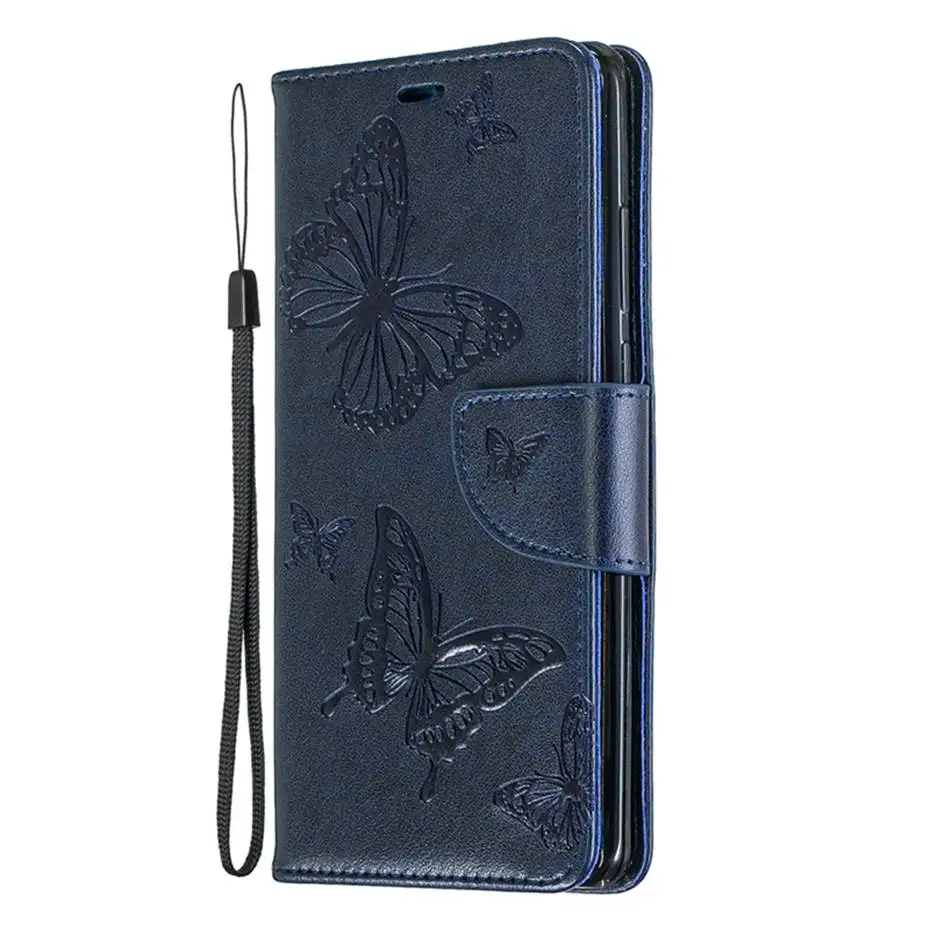 Кожаный флип чехол с 3D изображением бабочки для Huawei P30 P20 Mate 20 Pro Lite P SMART Y5 Y6 Y7 2019 Honor