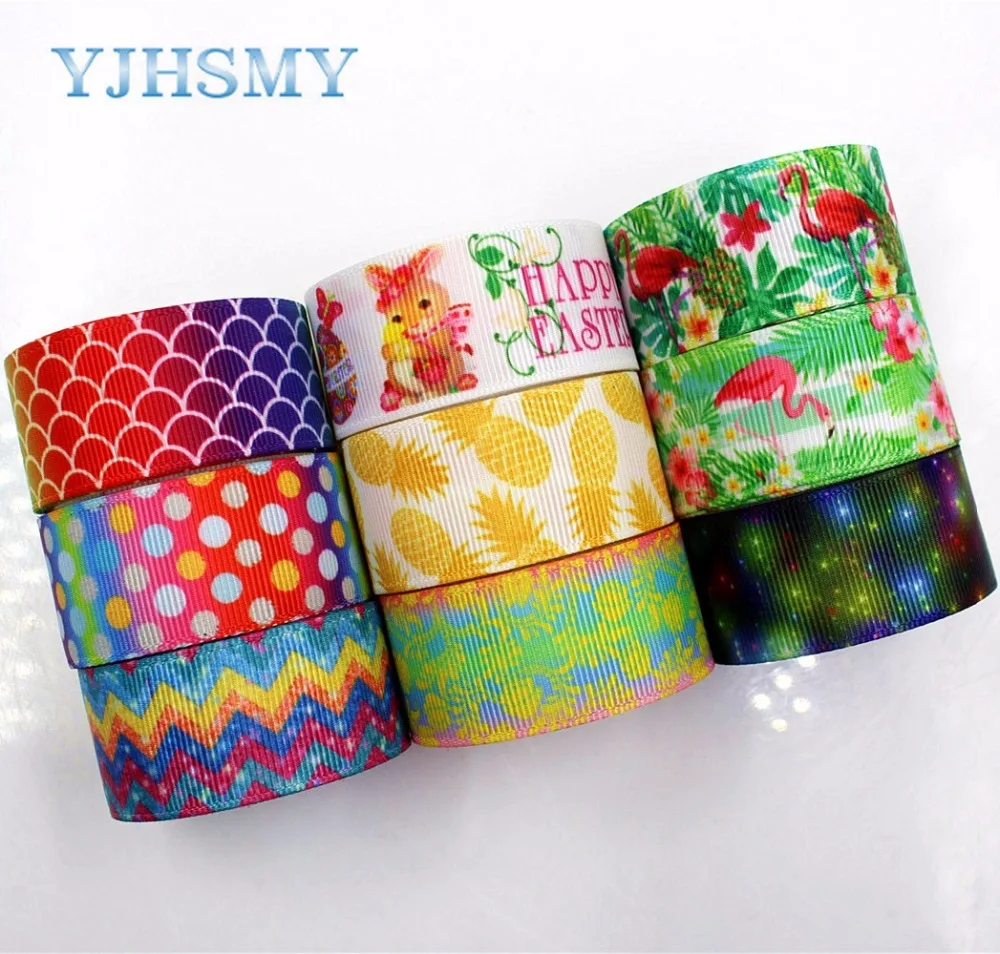 YJHSMY D-18118-171 10 ярдов 25 мм мультфильм печатных grosgrain ленты DIY ручной работы