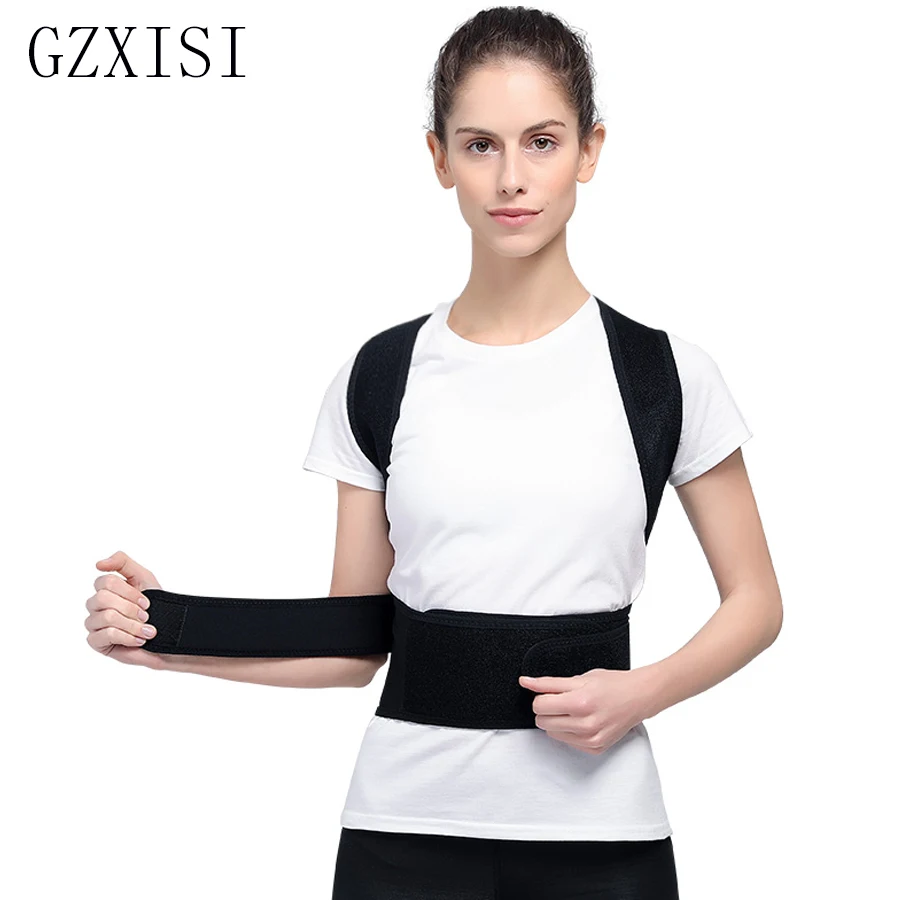 Male Female Body Shaper Adjustable Posture Corrector brace shoulder back support belt Lumbar Support belt back fajas modeladoras